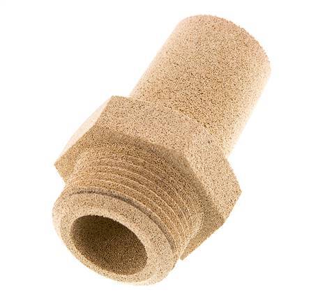 Silenciador Neumático de Bronce Sinterizado G3/4'' Conexión Hexagonal