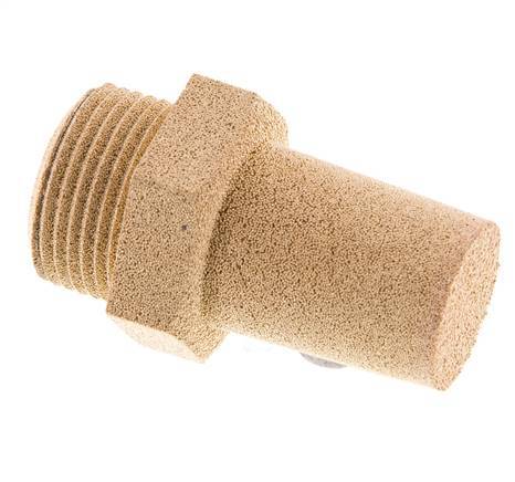 Silenciador Neumático de Bronce Sinterizado G3/4'' Conexión Hexagonal