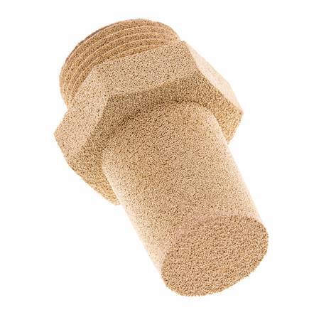 Silenciador Neumático de Bronce Sinterizado G3/4'' Conexión Hexagonal
