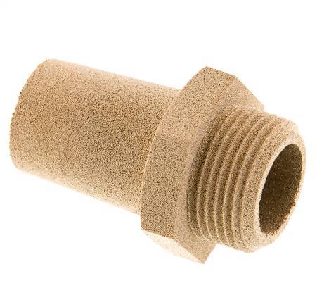 Silenciador Neumático de Bronce Sinterizado G1'' Conexión Hexagonal