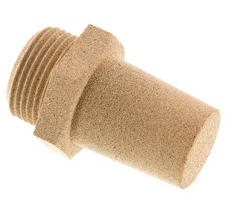 Silenciador Neumático de Bronce Sinterizado G1'' Conexión Hexagonal