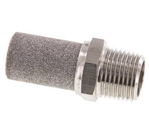 Silenciador Neumático de Acero Inoxidable NPT 1/2''
