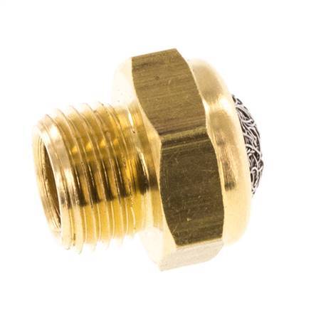 Silenciador Neumático Compacto de Latón G1/8'' 1.4301 Malla Metálica [5 Piezas]