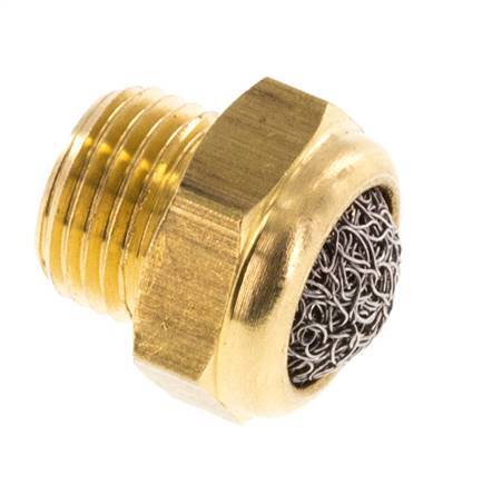 Silenciador Neumático Compacto de Latón G1/8'' 1.4301 Malla Metálica [5 Piezas]
