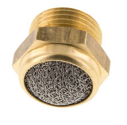 Silenciador Neumático Compacto de Latón G3/8'' 1.4301 Malla Metálica [2 Piezas]