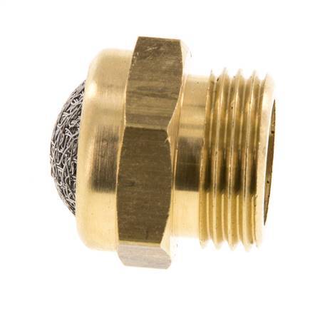 Silenciador Neumático Compacto de Latón G3/8'' 1.4301 Malla Metálica [2 Piezas]