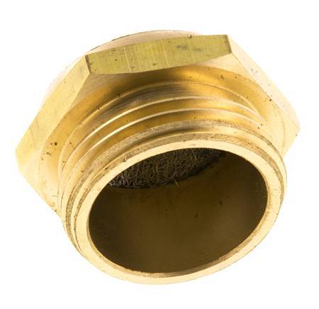 Silenciador Neumático Compacto de Latón G1'' 1.4301 Malla Metálica