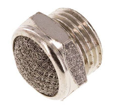 Silenciador Neumático Compacto de Latón Niquelado G1/2'' 1.4301 Malla Metálica [2 Piezas]