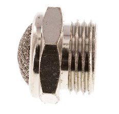 Silenciador Neumático Compacto de Latón Niquelado G1/2'' 1.4301 Malla Metálica [2 Piezas]