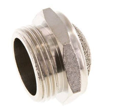 Silenciador Neumático Compacto de Latón Niquelado G3/4'' 1.4301 Malla Metálica