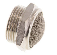 Silenciador Neumático Compacto de Latón Niquelado G3/4'' 1.4301 Malla Metálica