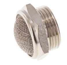 Silenciador Neumático Compacto de Latón Niquelado G3/4'' 1.4301 Malla Metálica