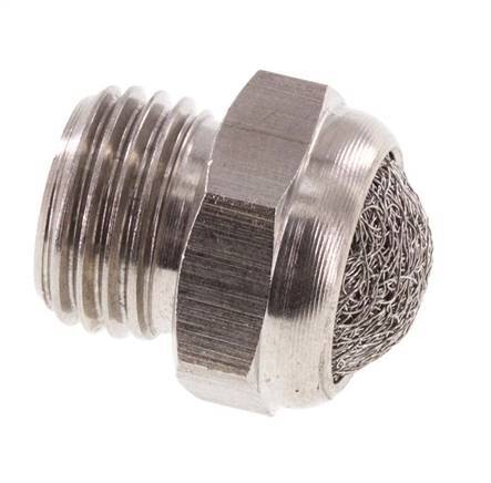 Silenciador Neumático Compacto de Acero Inoxidable G1/4'' 1.4301 Malla