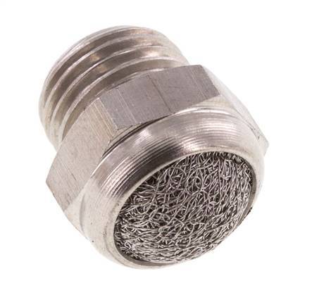 Silenciador Neumático Compacto de Acero Inoxidable G1/4'' 1.4301 Malla