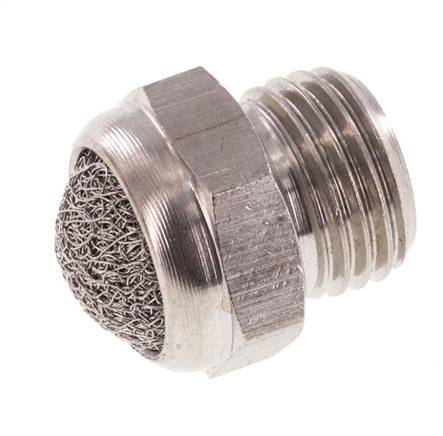 Silenciador Neumático Compacto de Acero Inoxidable G1/4'' 1.4301 Malla
