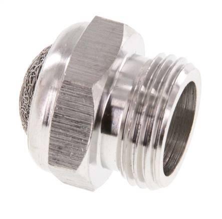 Silenciador Neumático Compacto de Acero Inoxidable G3/8'' 1.4301 Malla Metálica