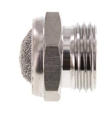 Silenciador Neumático Compacto de Acero Inoxidable G1/2'' 1.4301 Malla Metálica