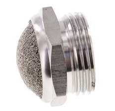 Silenciador Neumático Compacto de Acero Inoxidable G1'' 1.4301 Malla Metálica
