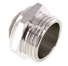 Silenciador Neumático Compacto de Acero Inoxidable G1'' 1.4301 Malla Metálica