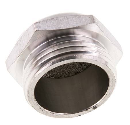 Silenciador Neumático Compacto de Acero Inoxidable G1'' 1.4301 Malla Metálica
