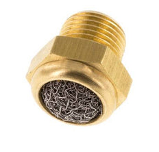 Silenciador Neumático Compacto de Latón NPT 1/8'' 1.4301 Malla Metálica [5 Piezas]