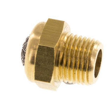 Silenciador Neumático Compacto de Latón NPT 1/8'' 1.4301 Malla Metálica [5 Piezas]