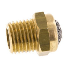Silenciador Neumático Compacto de Latón NPT 1/4'' 1.4301 Malla Metálica [5 Piezas]