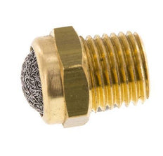 Silenciador Neumático Compacto de Latón NPT 1/4'' 1.4301 Malla Metálica [5 Piezas]