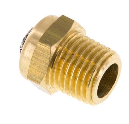 Silenciador Neumático Compacto de Latón NPT 1/4'' 1.4301 Malla Metálica [5 Piezas]