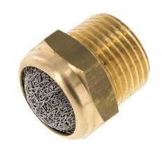 Silenciador Neumático Compacto de Latón NPT 3/8'' 1.4301 Malla Metálica [2 Piezas]