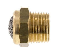 Silenciador Neumático Compacto de Latón NPT 3/8'' 1.4301 Malla Metálica [2 Piezas]