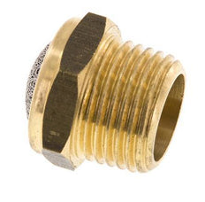 Silenciador Neumático Compacto de Latón NPT 1/2'' 1.4301 Malla Metálica [2 Piezas]