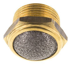 Silenciador Neumático Compacto de Latón NPT 3/4'' 1.4301 Malla Metálica