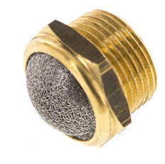Silenciador Neumático Compacto de Latón NPT 3/4'' 1.4301 Malla Metálica