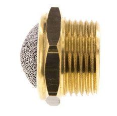 Silenciador Neumático Compacto de Latón NPT 3/4'' 1.4301 Malla Metálica