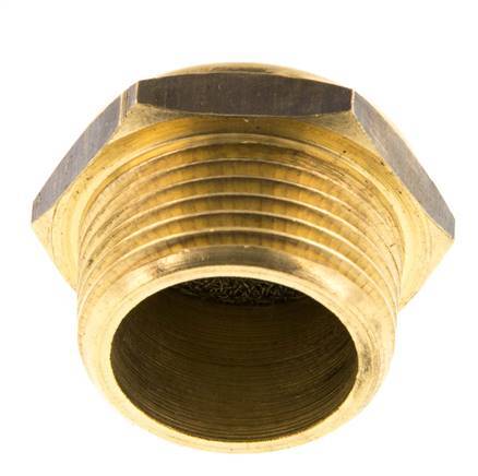 Silenciador Neumático Compacto de Latón NPT 3/4'' 1.4301 Malla Metálica