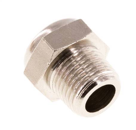 Silenciador Neumático Compacto de Latón Niquelado NPT 1/8'' 1.4301 Malla Metálica [5 Piezas]