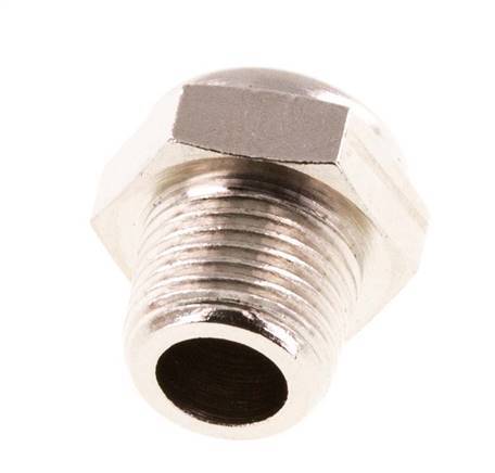Silenciador Neumático Compacto de Latón Niquelado NPT 1/8'' 1.4301 Malla Metálica [5 Piezas]