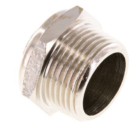 Silenciador Neumático Compacto de Latón Niquelado NPT 3/4'' Malla Metálica 1.4301