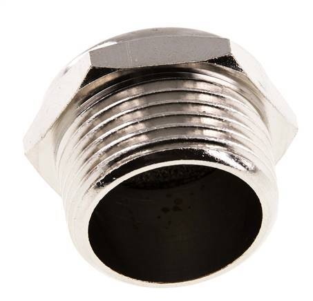 Silenciador Neumático Compacto de Latón Niquelado NPT 1'' Malla Metálica 1.4301