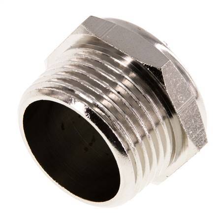 Silenciador Neumático Compacto de Latón Niquelado NPT 1'' Malla Metálica 1.4301