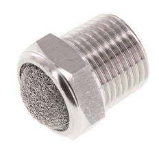 Silenciador Neumático Compacto de Acero Inoxidable NPT 1/2'' 1.4301 Malla Metálica