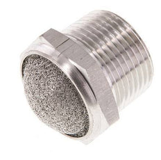 Silenciador Neumático Compacto de Acero Inoxidable NPT 3/4'' 1.4301 Malla Metálica