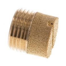 G1/2'' Bronce Sinterizado Compacto Cilíndrico Silenciador Neumático