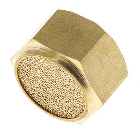Silenciador Neumático Compacto de Rosca Hembra G3/8'' de Bronce Sinterizado [2 Piezas]