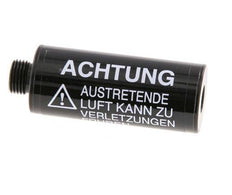 G1/8'' Silenciador Neumático Free-Flow de Aluminio