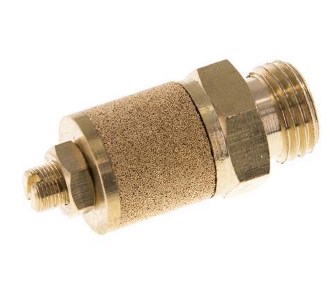 Silenciador de Control de Flujo de Latón G1/4'' con Tuerca de Bloqueo