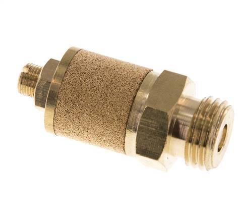 Silenciador de Control de Flujo de Latón G1/4'' con Tuerca de Bloqueo