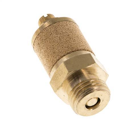 Silenciador de Control de Flujo de Latón G1/4'' con Tuerca de Bloqueo