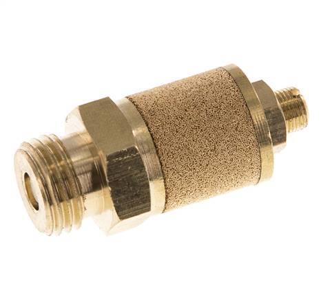 Silenciador de Control de Flujo de Latón G1/4'' con Tuerca de Bloqueo